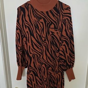 Sweater material bodycon dress